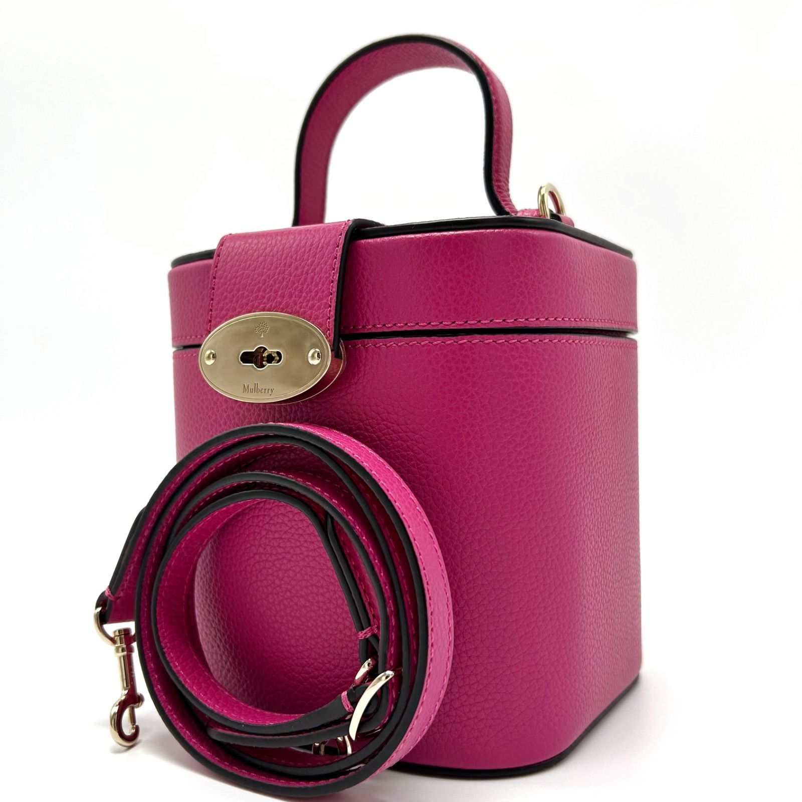 英国製 MULBERRYマルベリー ボストンバッグ ミディアムクリッパー Mulberry | ミディアム クリッパー | ブラック ヴィーガン