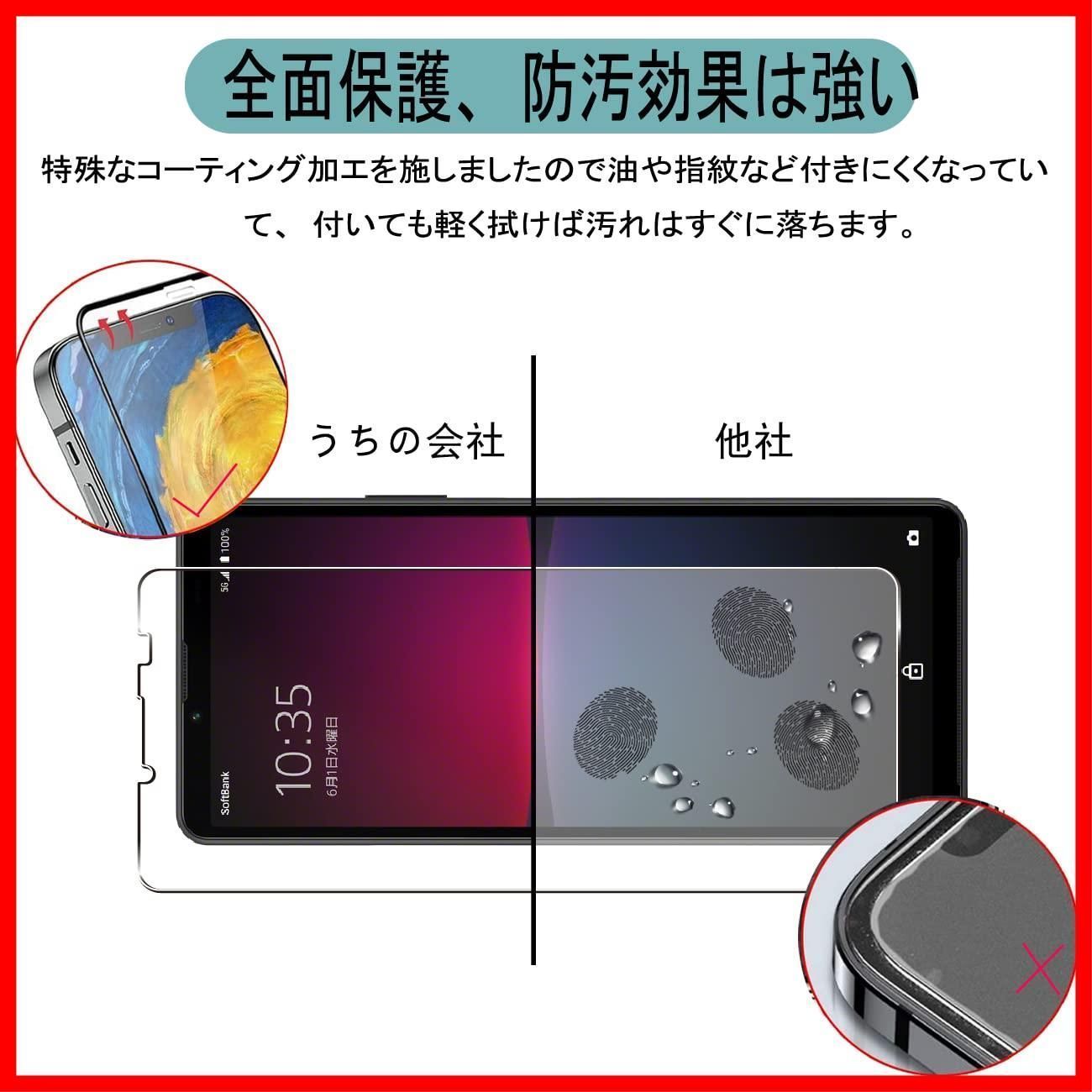 特売】Qrivp ガラスフィルム Xperia 10 IV ガラスフィルム 【2+2枚