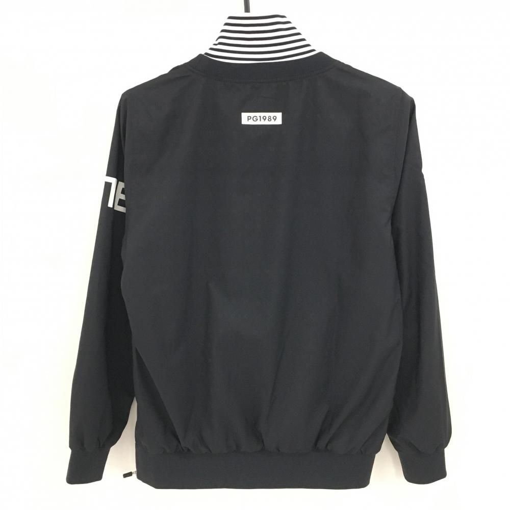 パーリーゲイツ ツインスニード 黒×白 数字総柄地模様 蓄熱裏地 ブルゾン レディース 0 S ゴルフウェア PEARLY GATES