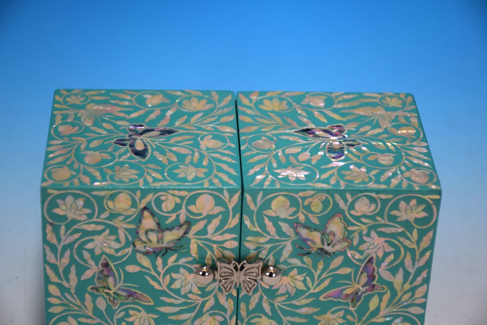 □韓国伝統工芸□螺鈿細工□カラーミニ双子宝石箱□カラフル