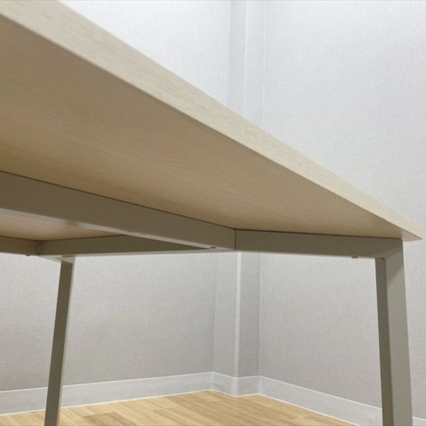 持ち運び ミーティングテーブル 完成品 スマイル オフィスバーガー ホワイトオーク