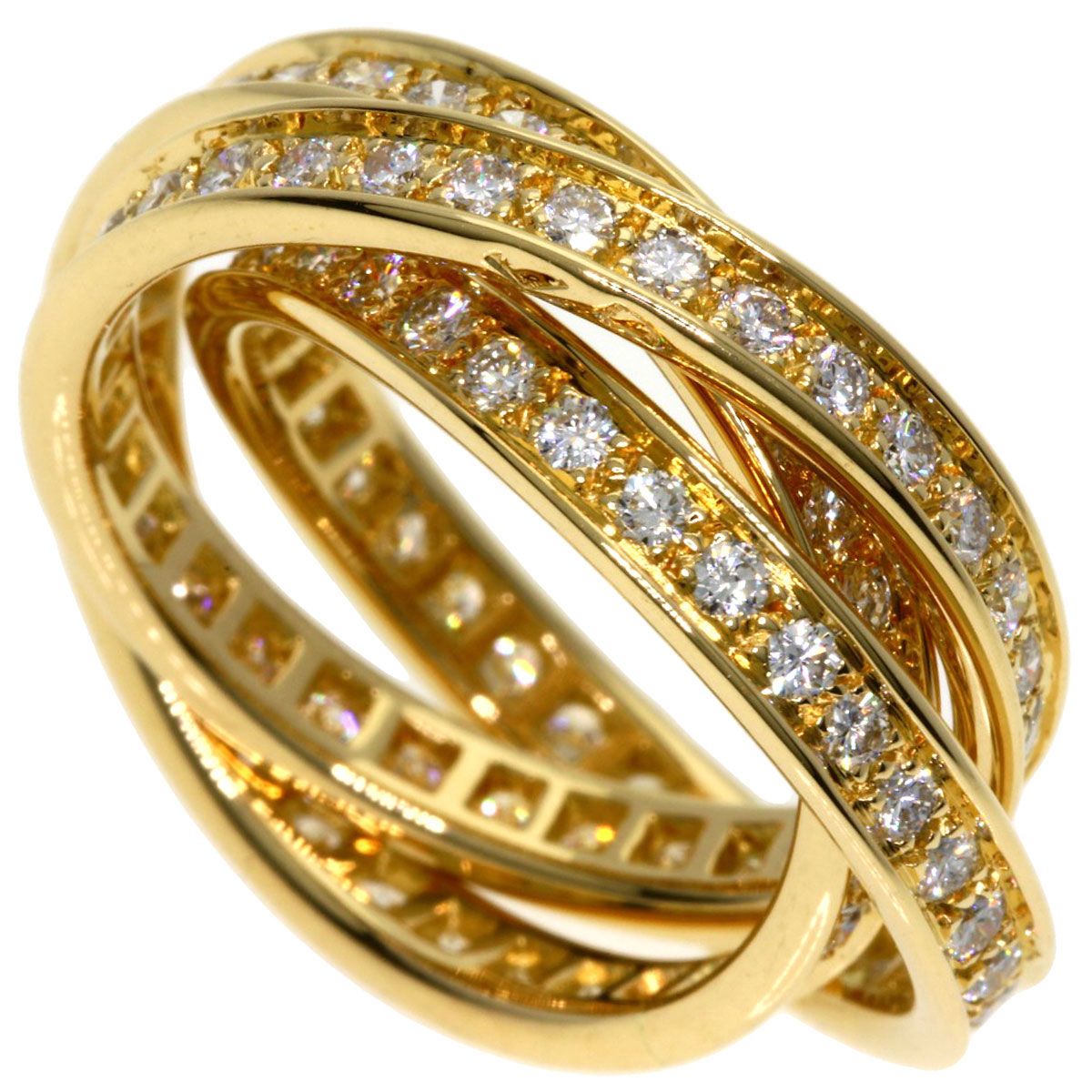 CARTIER カルティエ スリーバングルズ ダイヤモンド #52 リング・指輪