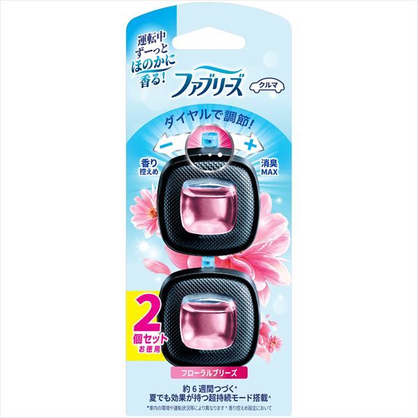 まとめ買い-24点セット ファブリーズイージークリップフローラルブリーズ２個パック Ｐ＆Ｇ 芳香剤 車用