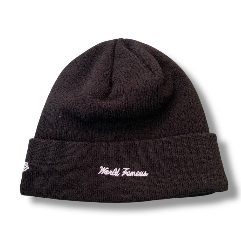 Supreme ニット帽 黒 Box Logo World Famous 美品 SUPREME × NEW ERA World Famous Box Logo Black Beanie - メルカリ