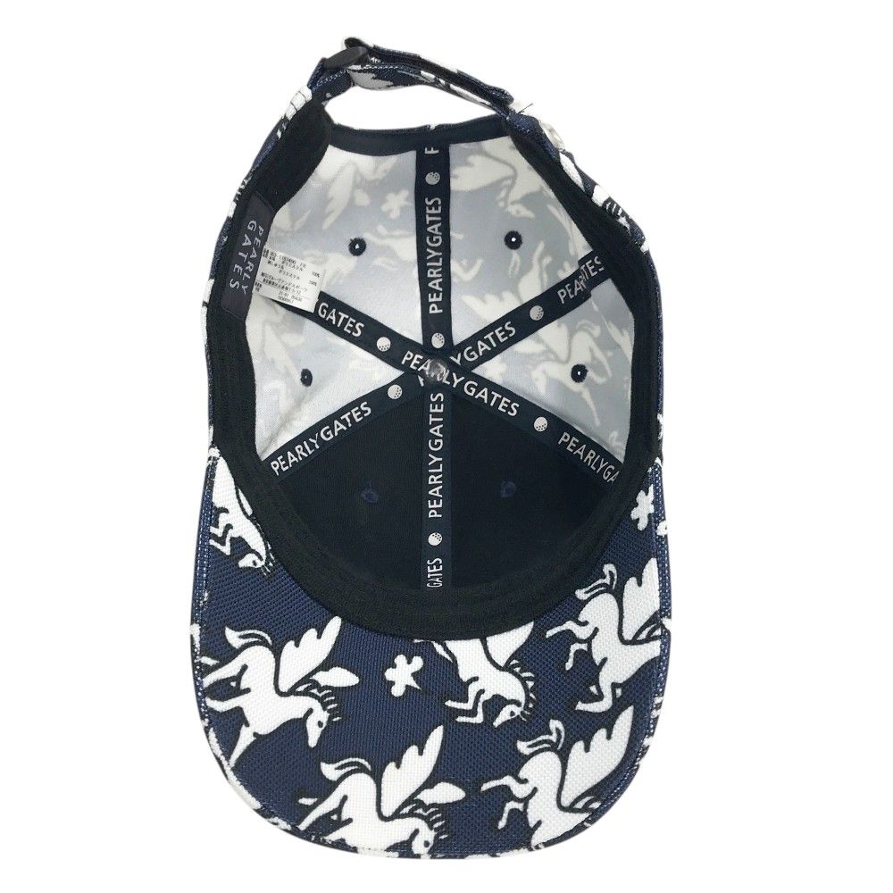 新品 PEARLY GATES パーリーゲイツ  キャップ ニコちゃん  ブルー 新品パーリーゲイツ×Disney キャップ 白×黒 ミッキー総柄 FR ゴルフ