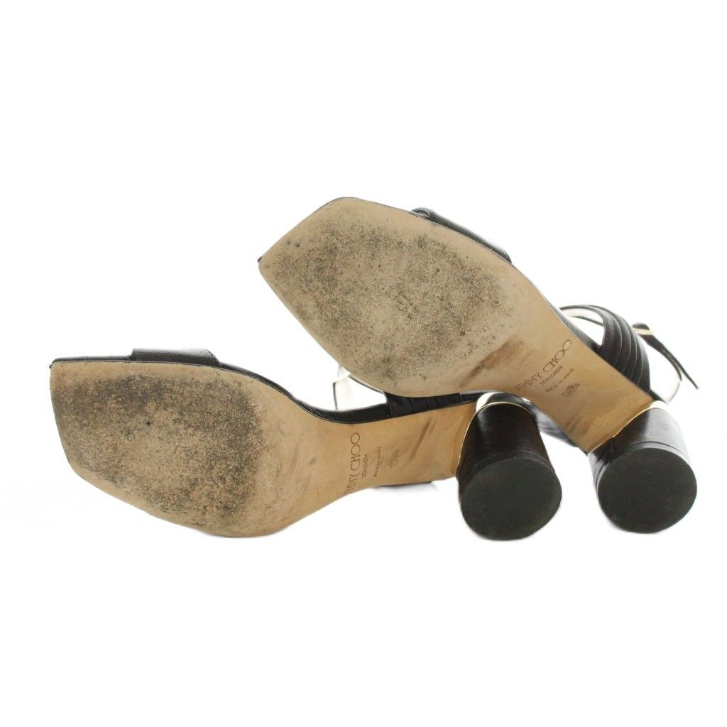 ジミーチュウ JIMMY CHOO JAGO 60 サンダル ストラップ ナッパレザー 35.5 黒 ブラック |KU WWW_NOITHATQUANGTHANH_NET