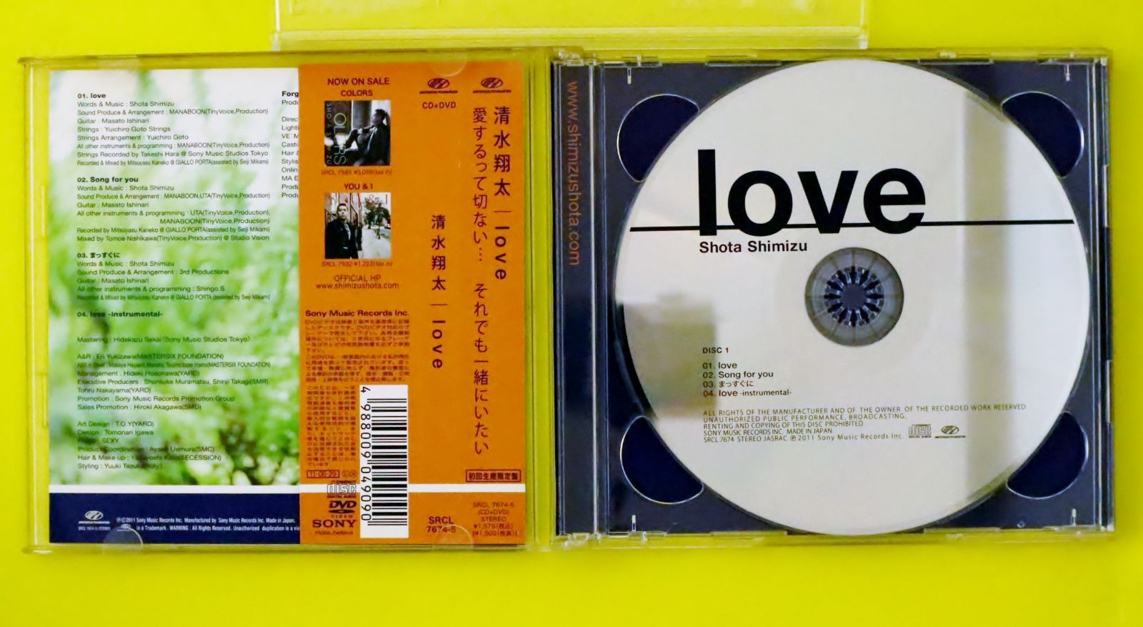 国内盤CD★清水翔太/Shota Shimizu■ love(初回生産限定盤)  ■4988009049090/SRCL-7674【国内盤 /邦楽】A04892