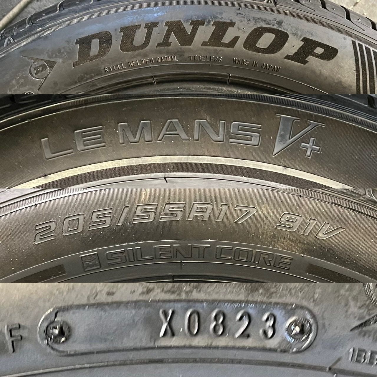 製 約9分山 ダンロップ DUNLOP ルマン LE MANS V SILENT CORE 205 55R17 2本 h_328 FFCRYSTALESIA_COM