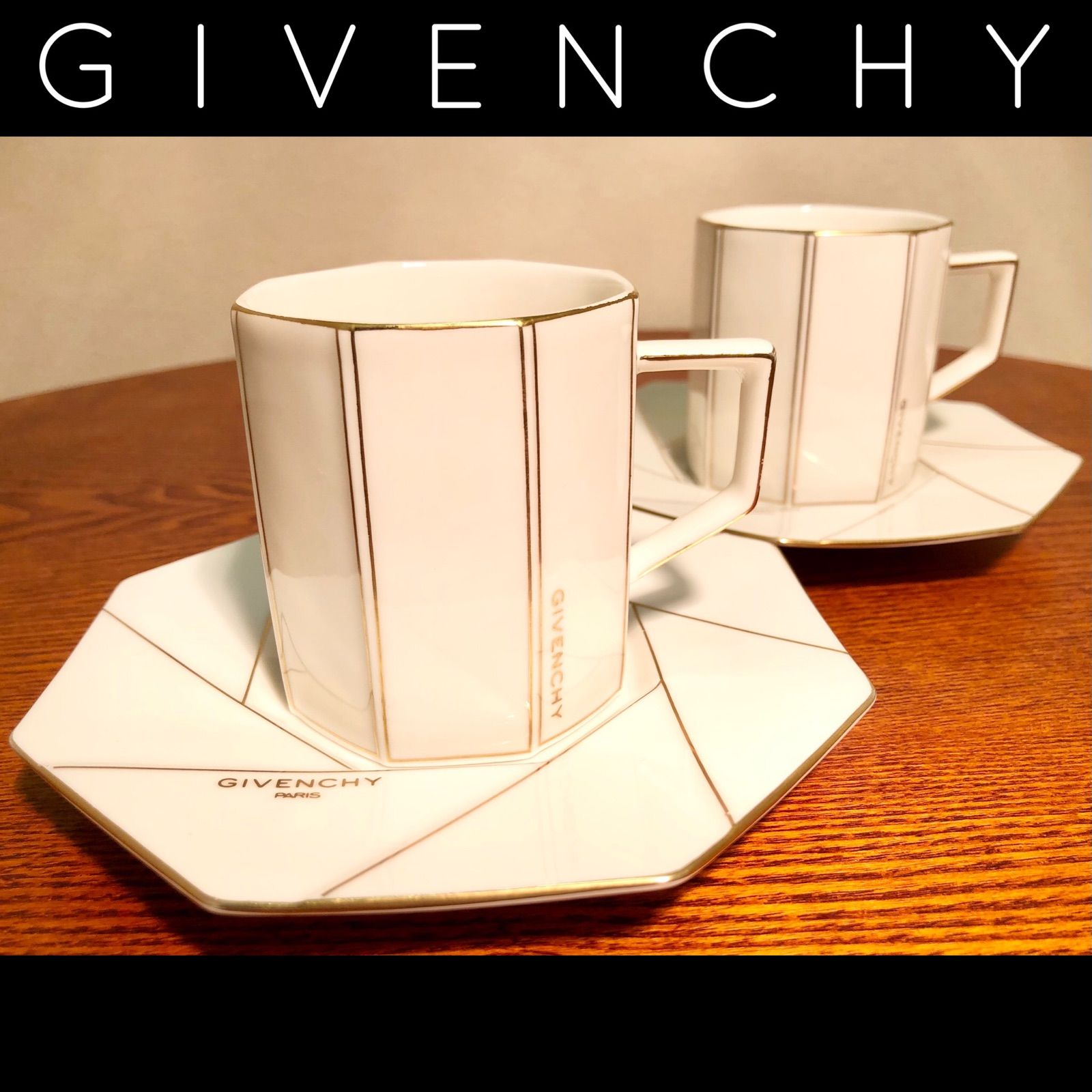 ◇GIVENCHY／ジバンシー◇カップ＆ソーサー◇ペアセット◇Yamaka