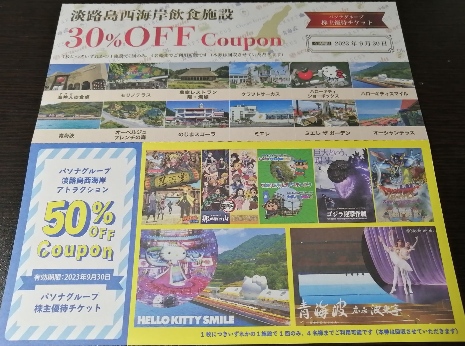 お買い得品 パソナ 株主優待 チケット アトラクション 飲食施設 割引券 1枚
