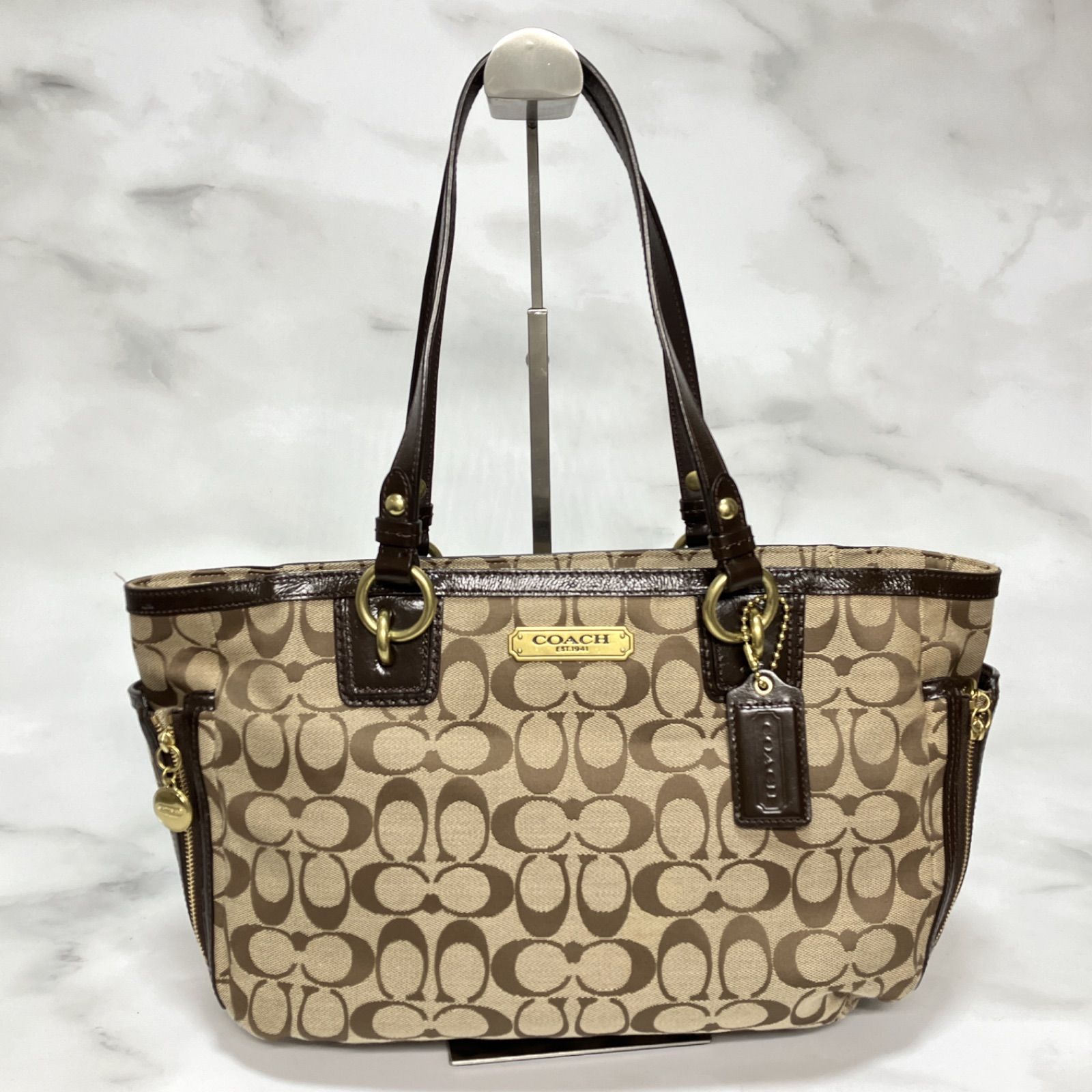 美品】COACH コーチ バッグ ハンドバッグ トートバッグ 肩掛け 