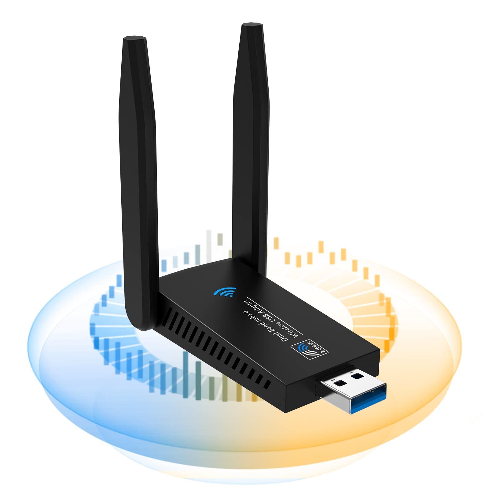 【新着商品】XP/Vista/Mac Windows11/10/8/7/ OS対応 WPS暗号機能 放熱穴付き 802.11ac/n/a/g/b技術 回転アンテナ 5dBi超高速通信 子機 認証済み 子機 wifi wifi USB3.0 デュアルバンド 2.