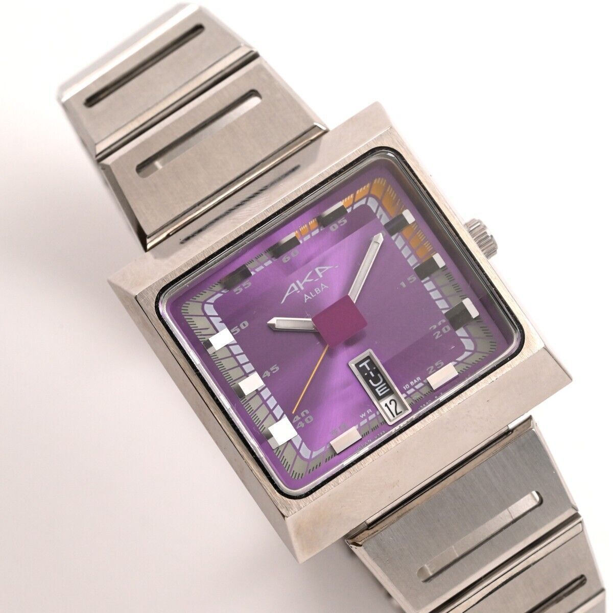 ヴィンテージ 【SEIKO】セイコー ALBAアルバ AKA Men's Watch Purple Dial Ref.V733-5A40 Day  Date 動作品 $ - メルカリ