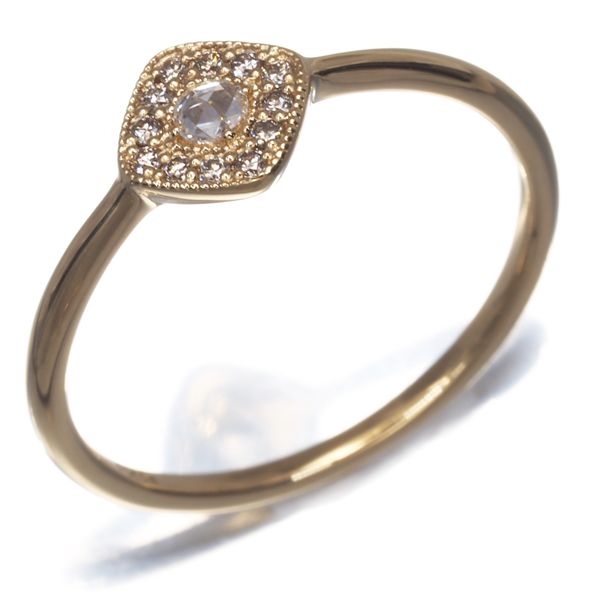 アガットリング2点K10 0.05ct 7号 & 雫 0.03ct 7号 K5