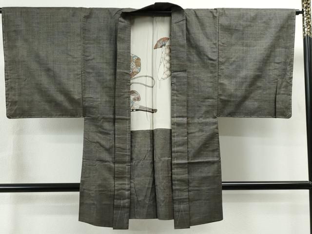 平和屋着物○男性 本場大島紬 アンサンブル 100亀甲 総詰め 正絹 逸品
