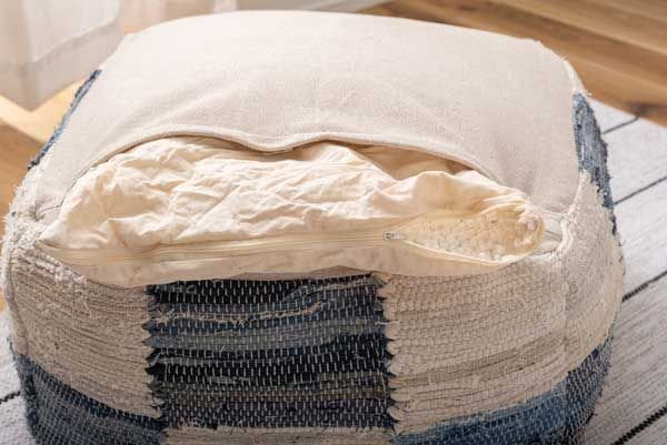 発泡ビーズのビッグクッションスツール スクエア