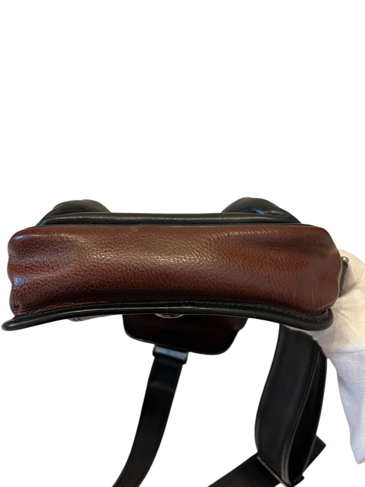 COCOMEISTERブラウンレザーショルダーバッグ 中古・古着通販】cocomeister (ココマイスター) レザー