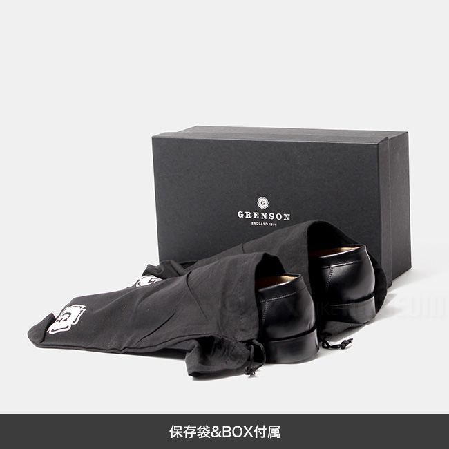 【新品未使用】 GRENSON グレンソン ローファー 革靴 レザーシューズ 紳士靴 ビジネスシューズ EPSOM 113891 【8：約26.5cm/BLACK CALF】