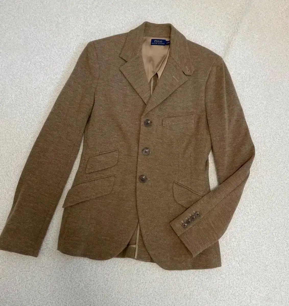 ポロ Ralph Lauren ラルフローレン キャメル ヘリンボーン ブレザー