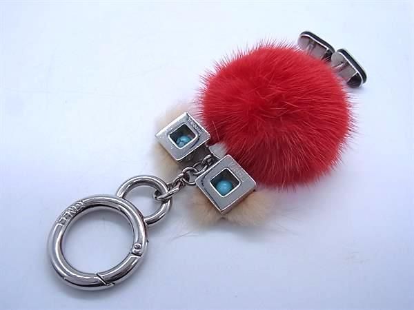 □極美品□ FENDI フェンディ ファー キーリング キーホルダー