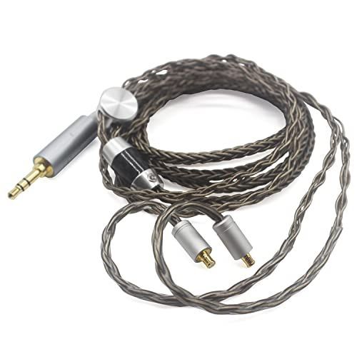 Youkamoo 3.5mm ケーブル互換 8芯 編組 銀メッキ線 アップグレードケーブル 交換用ケーブル for ATH-LS50 E40 E50 E70 A2DC A2DC