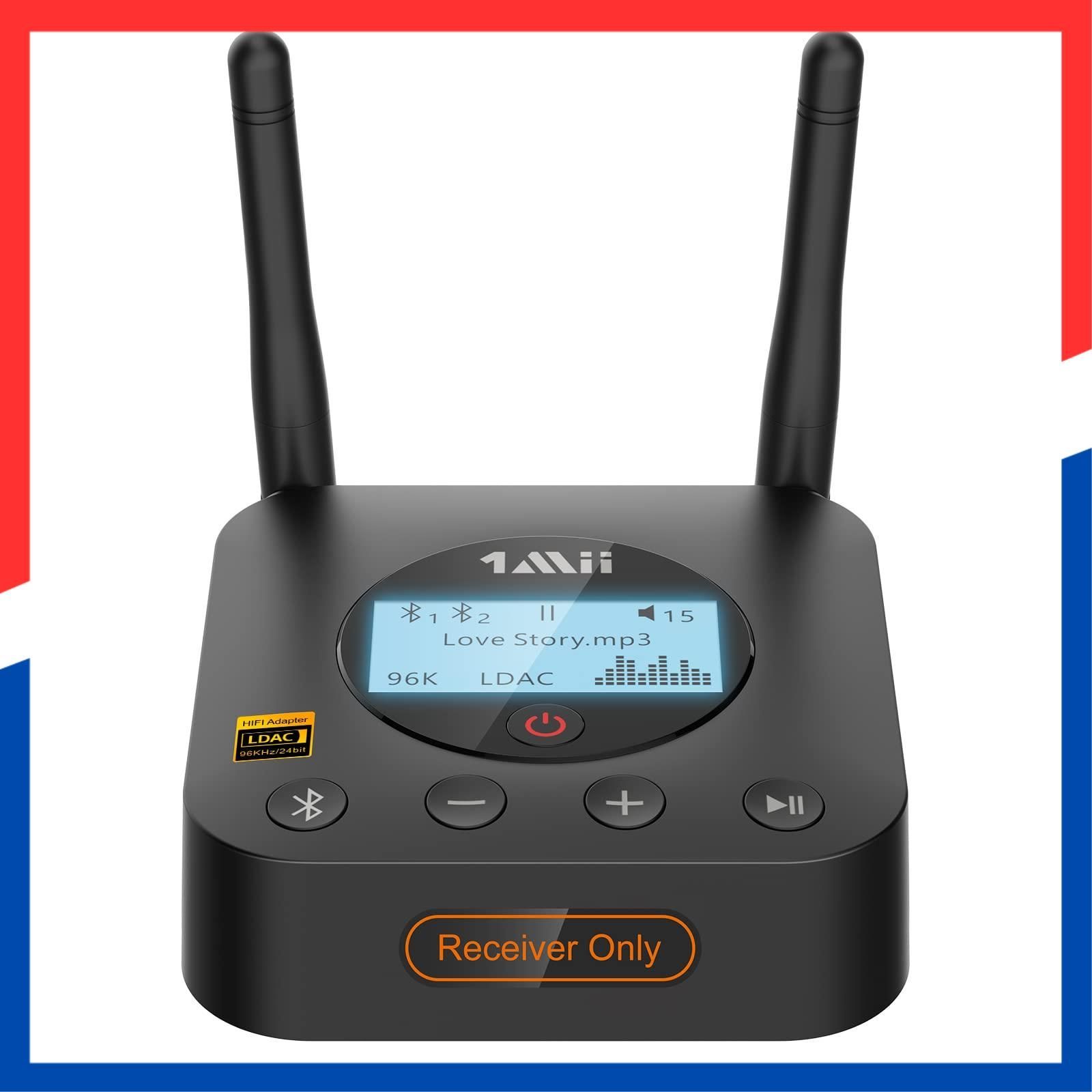 1Mii Bluetoothレシーバー ワイヤレス受信機 スピーカ用Bluetooth 5.1 オーディオ受信機 LDAC AudiophileDAC/AptX/HD/低遅延/AAC 光学/RC 即日発送】1Mii bluetooth オーディオ レシーバー ブルートゥース 受信