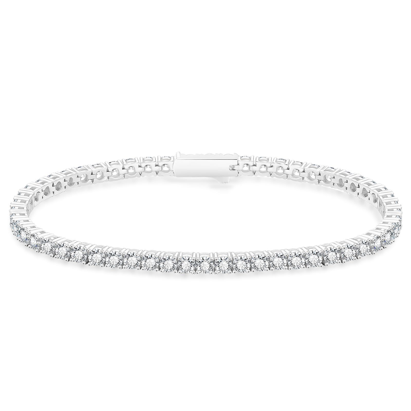 KRKC&CO テニスブレスレット ジルコニア メンズ ブレスレット 3/4/5mm