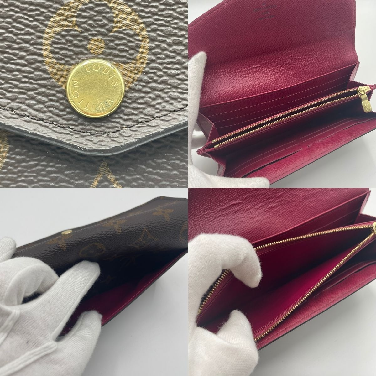 Louis Vuitton ルイヴィトン ポルトフォイユ・サラ 長財布 ワイン 