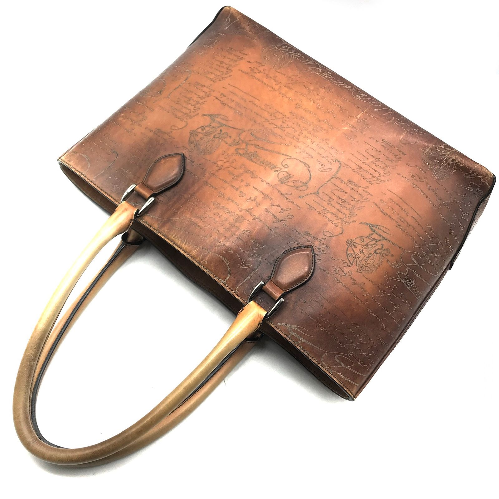 BERLUTI ベルルッティ カリグラフィ レザー トート ハンド バッグ