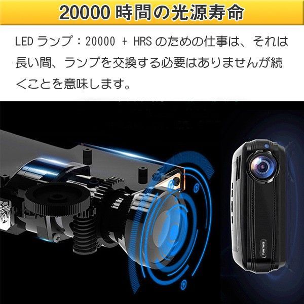プロジェクター 小型 家庭用 天井投影 3200ルーメン 1080P高画質