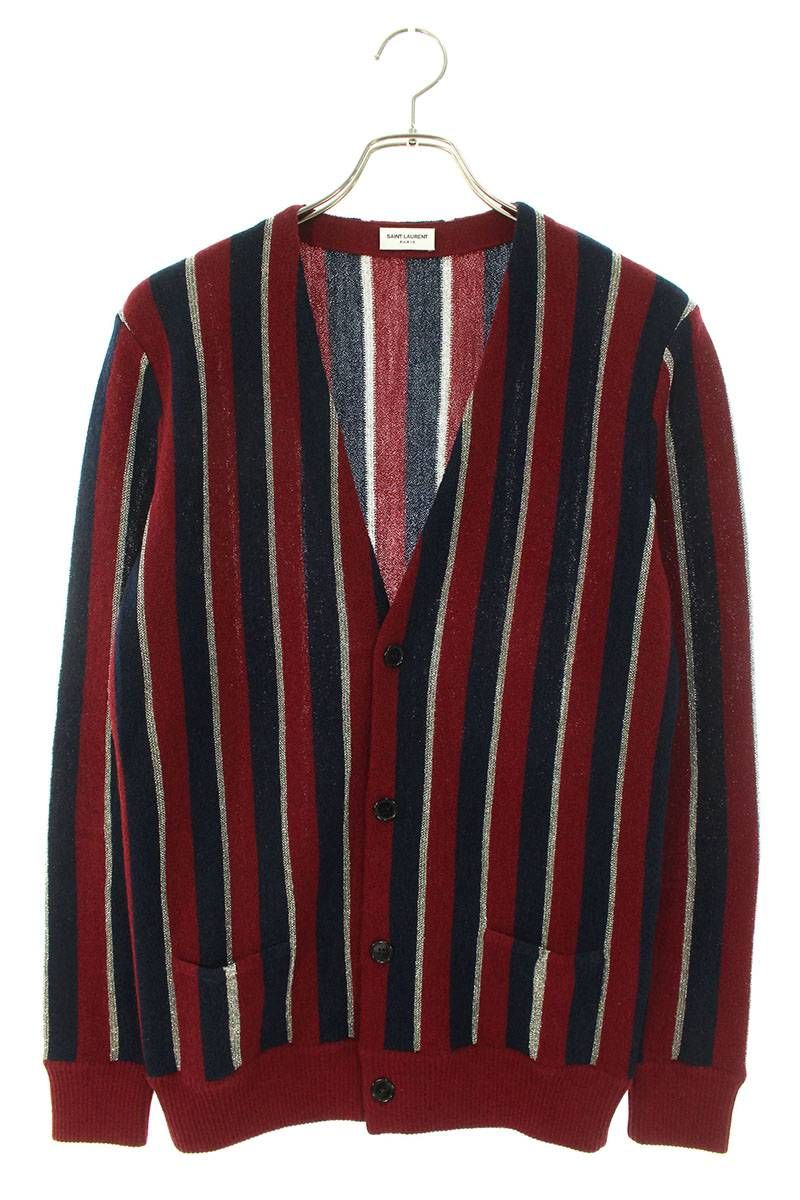 サンローランパリ 16AW 434848 Y1PX1 ラメストライプカーディガン