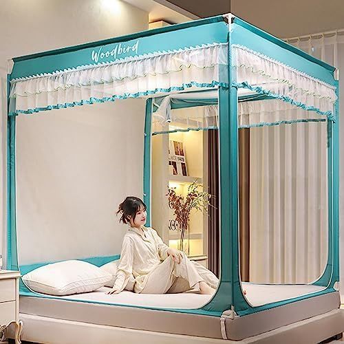 蚊帳 150 200 170cm 虫 蚊よけ 組み立て簡単 子供 大人 テント式 蚊対策 ムカデ対策 通気性よい 収納袋付き 旅行 密度が高い スクエア蚊帳 アウトドア 持ち運べる 収納便利 害虫侵入防ぎ 全方位ガード ムカデ対策夏の対策