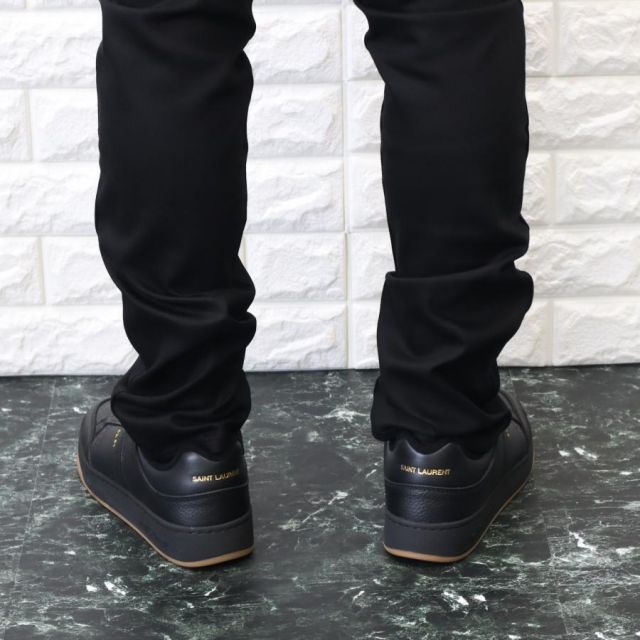 SAINT LAURENT サンローラン スニーカー SL/61 69078904GAA 1000 サンローラン スニーカー メンズ ブラック ロートップ 靴