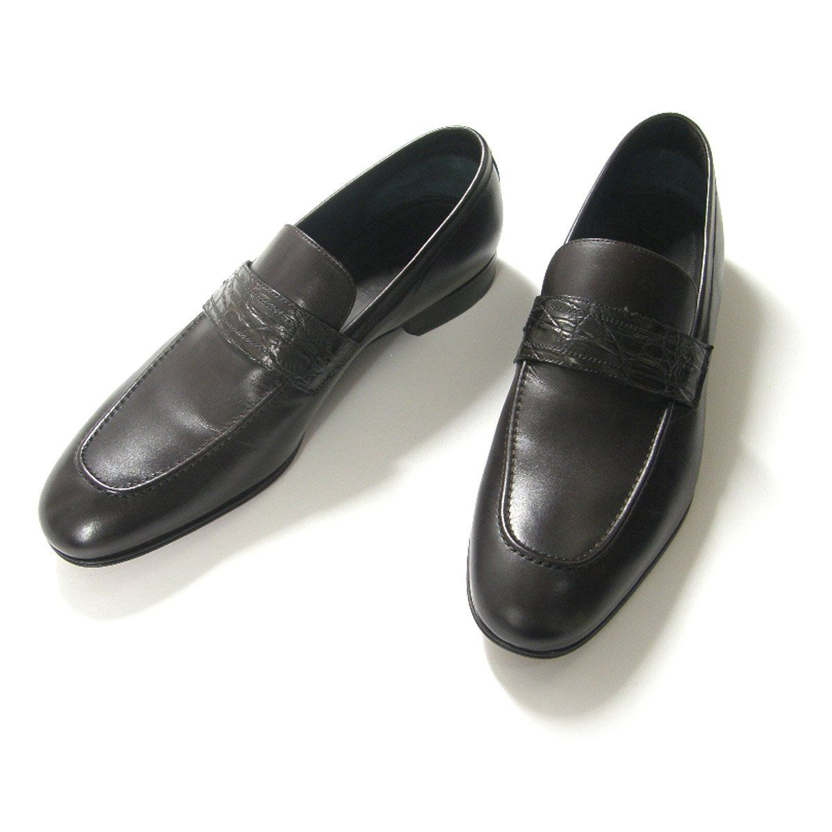 Brioni】ブリオーニ 紳士靴 ブラック レザー ローファー サイズ10