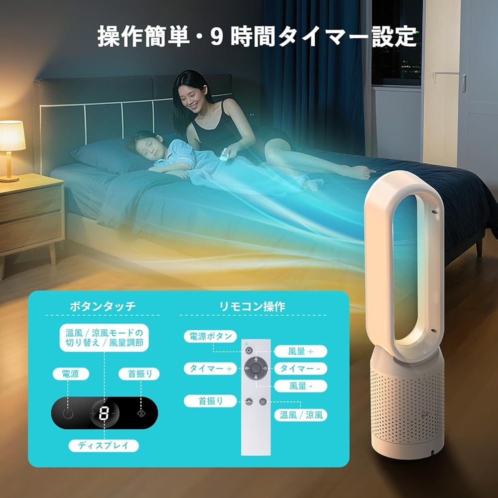 100°自動首振り ホワイト