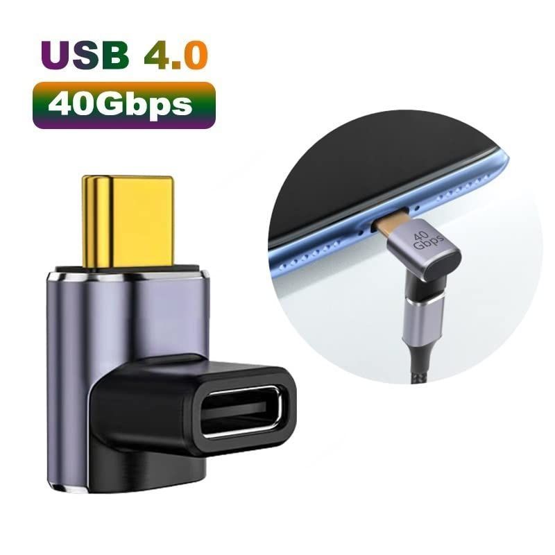 上下タイプ 【ASAHIDOプロダクツ】Thunderbolt4 Thunderbolt3 USB4 USB 3.1 Gen2  USB-C 90度 上下直角タイプ コネクター メス?オス 90°アダプター リバーシブルコネクター/USB Typ harmony♪ メルカリ