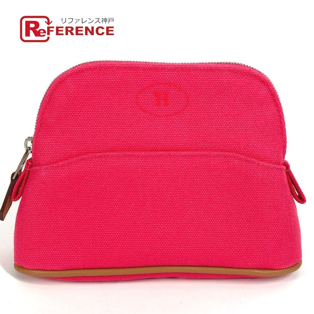 HERMES エルメス ポーチ ボリードポーチ ミニミニ コットン ハイビスカス ピンク