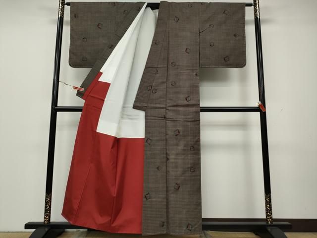 平和屋着物○都喜ヱ門 本場大島紬 9マルキ 泥染め 幻想紀行 藤絹織物