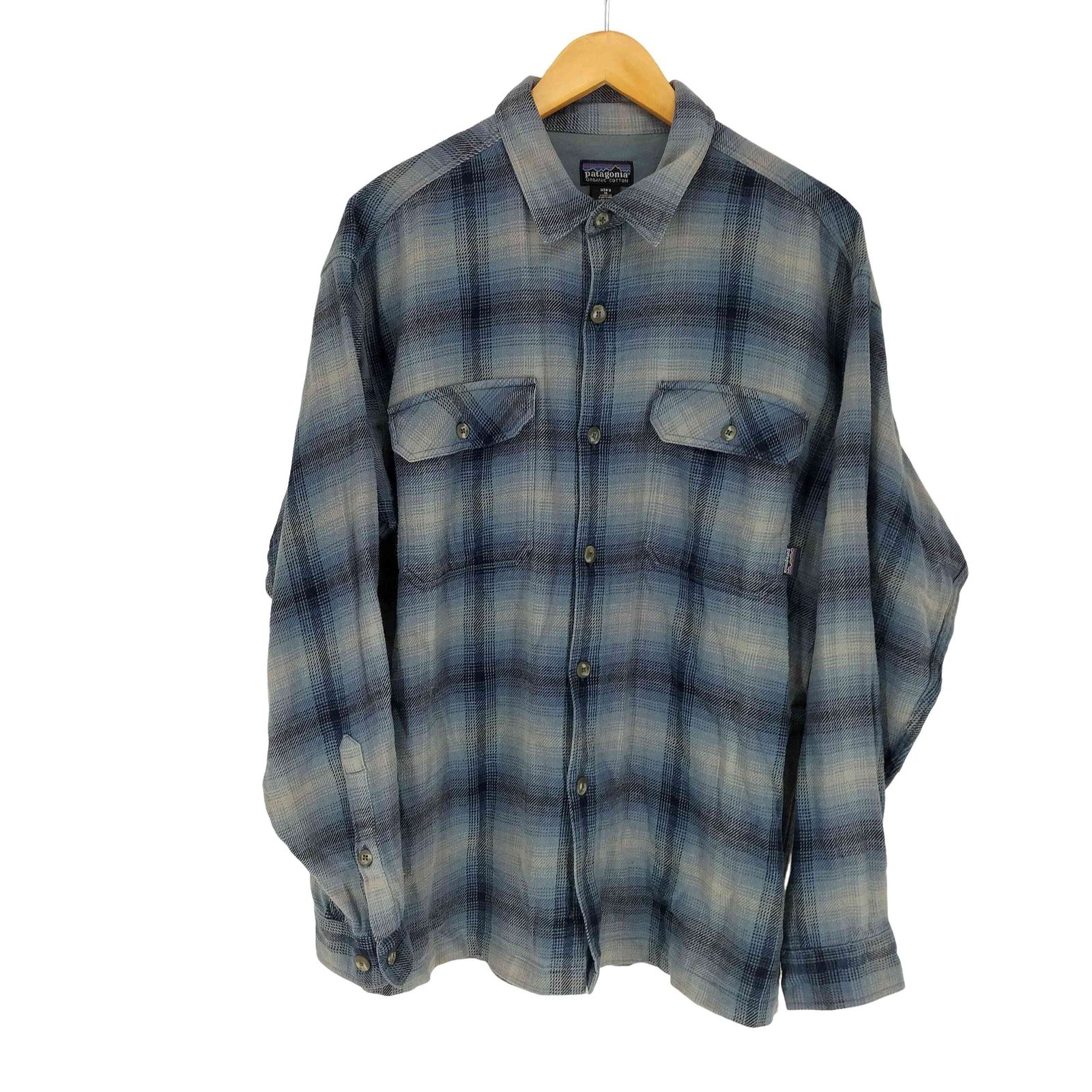 パタゴニア patagonia 90S ポルトガル製 オンブレチェック ヘビーフランネルシャツ メンズ JPN M