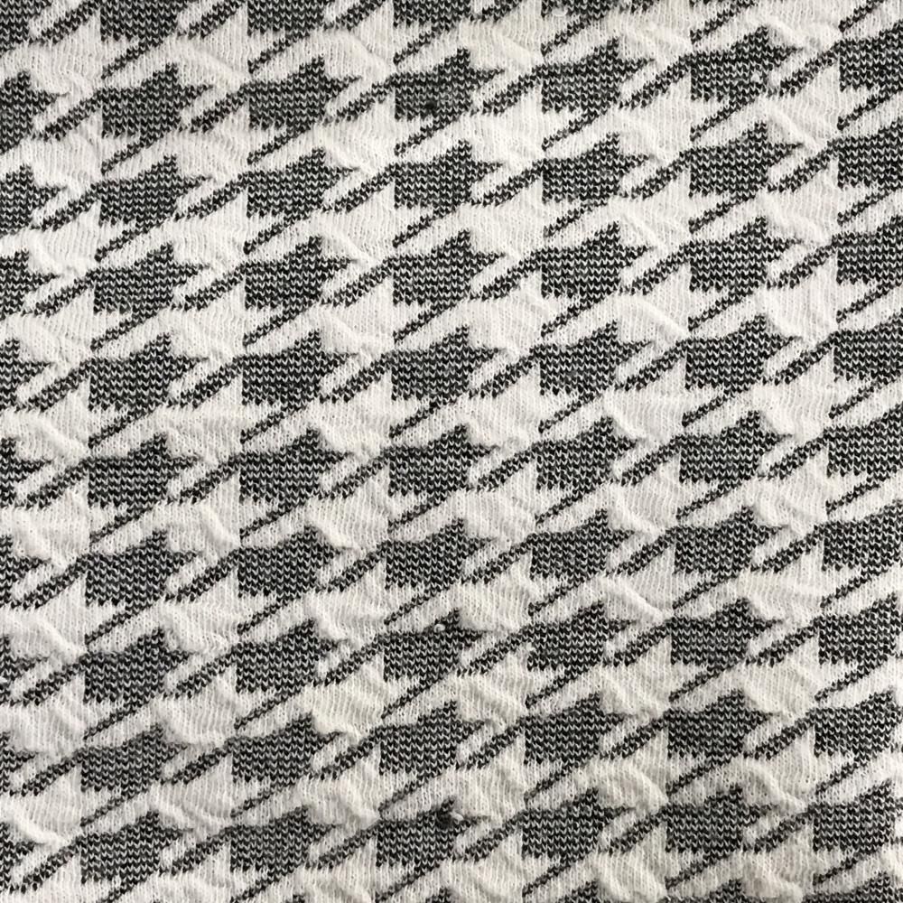 マスターバニー リバーシブルジャケット 白×杢グレー 千鳥格子 裏白