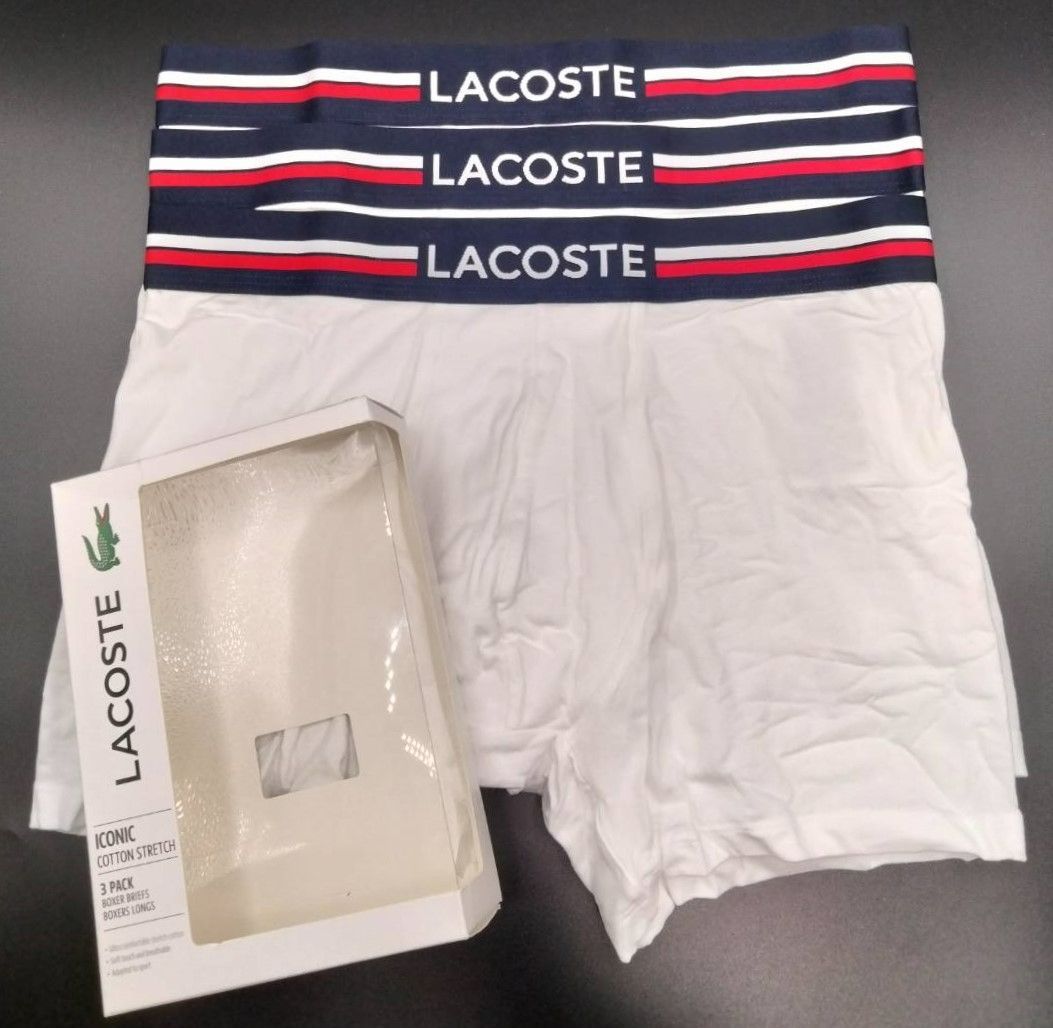 LACOSTE(ラコステ) ボクサーパンツ ホワイト Mサイズ 3枚組 メンズ