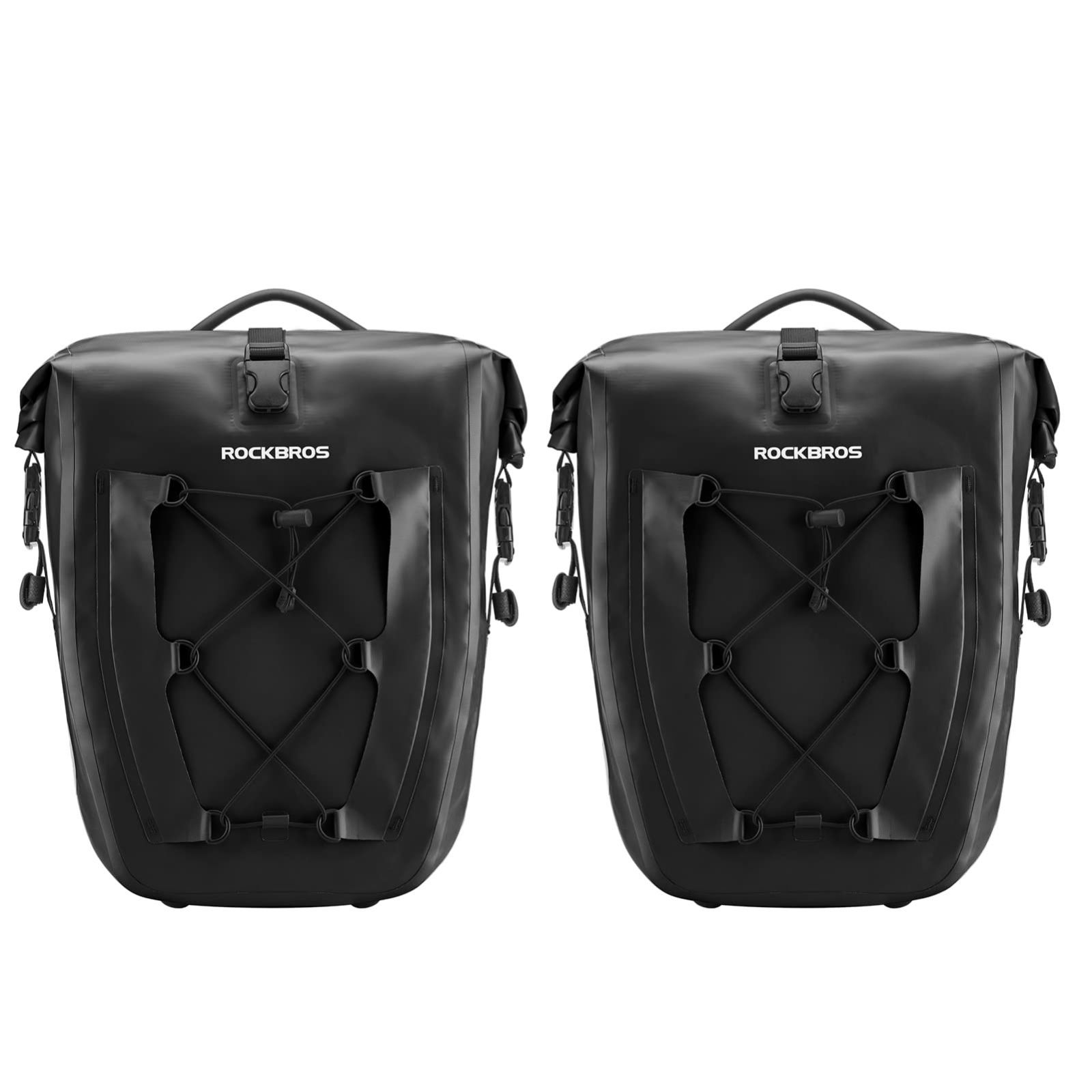 ROCKBROS ロックブロス 自転車パニアバッグ サイドバッグ リアバッグ 防水 25L大容量 反射付き 取り付け簡単 ツーリングバッグ 通勤 キャンプ 自転車バッグ ロードバイク マウンテンバイク