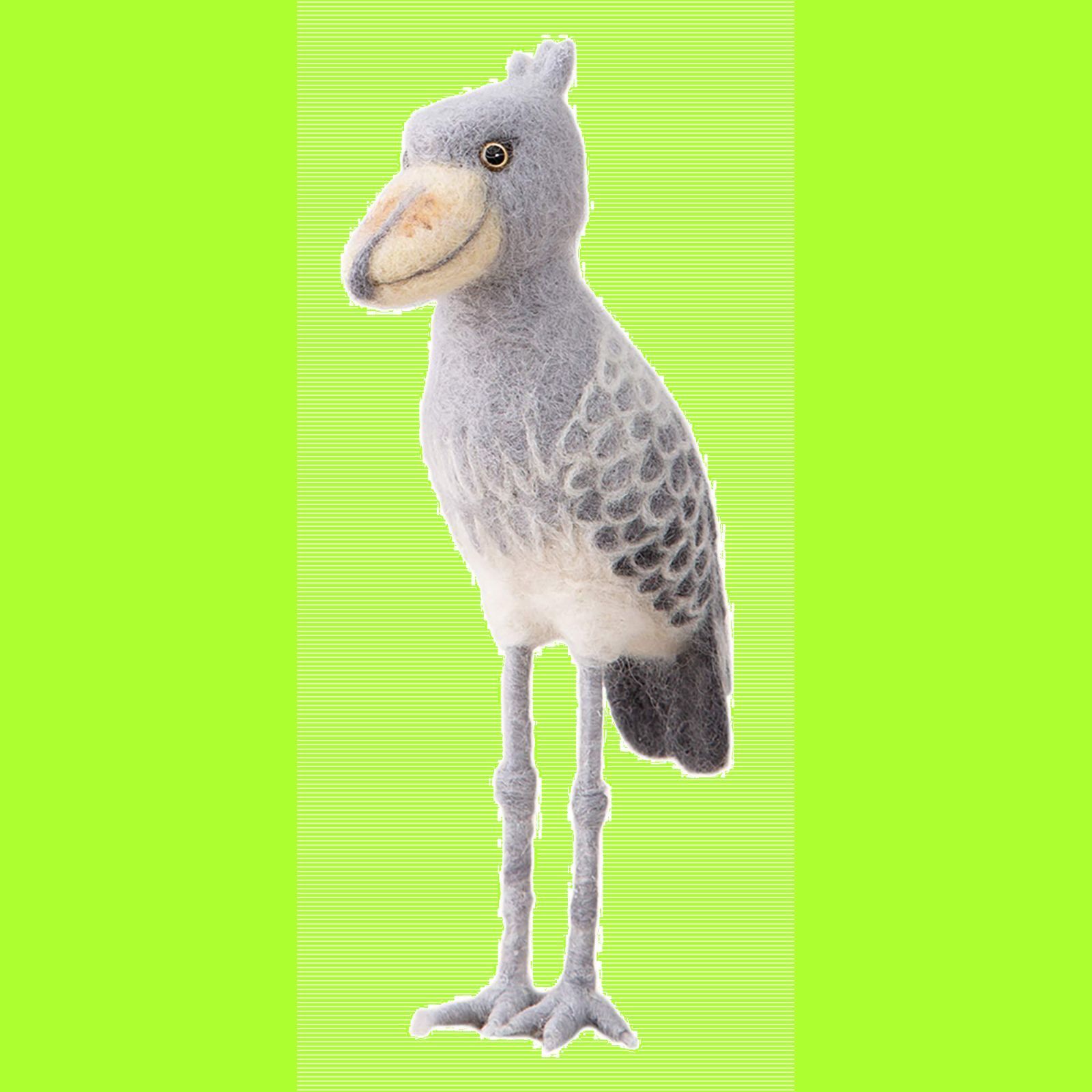 羊毛フェルト　ハシビロコウ 羊毛フェルトのハシビロコウ – muumuufactory