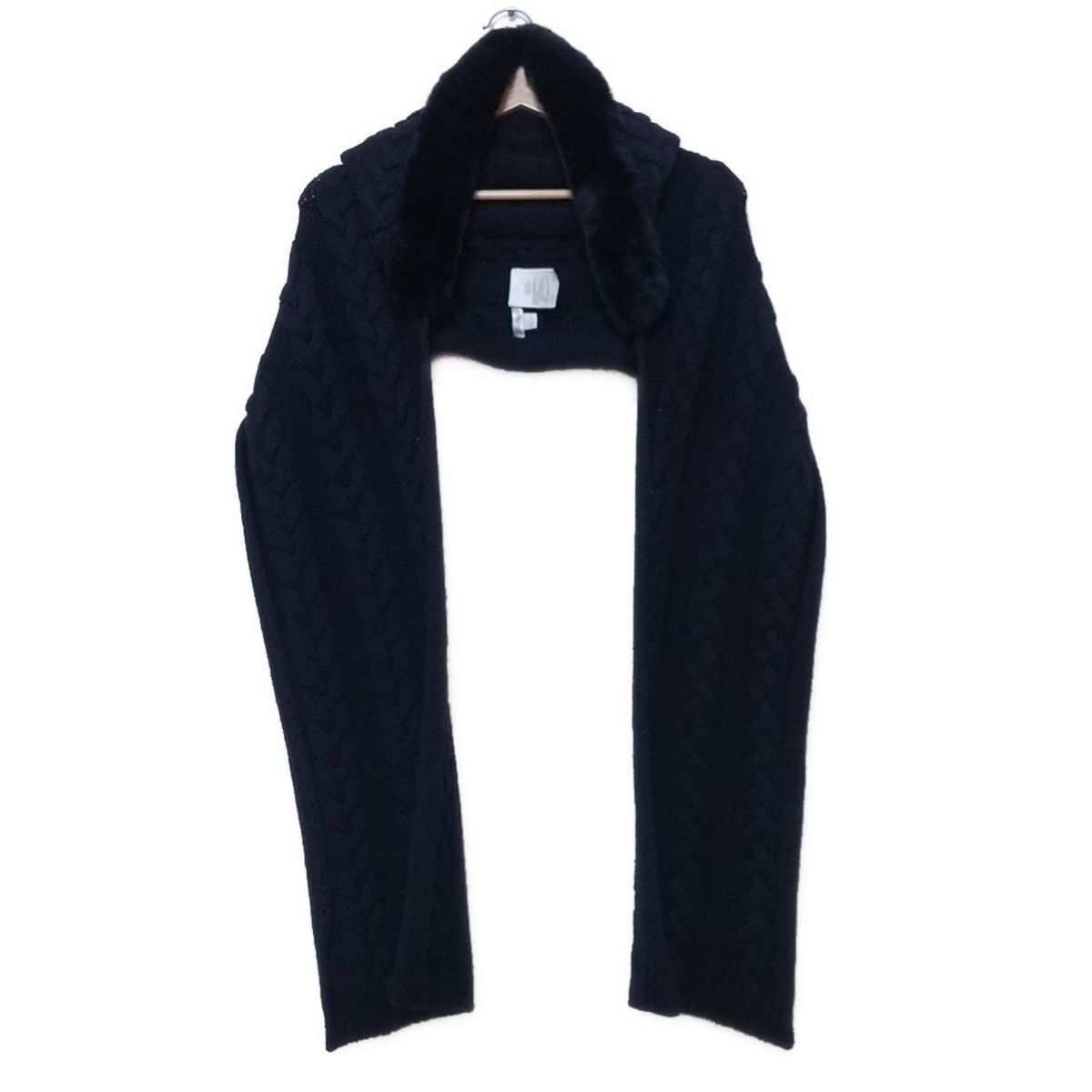 Max Mara(マックスマーラ) マフラー美品 - ネイビー フード Max Mara(マックスマーラ) マフラー美品 - ネイビー フード