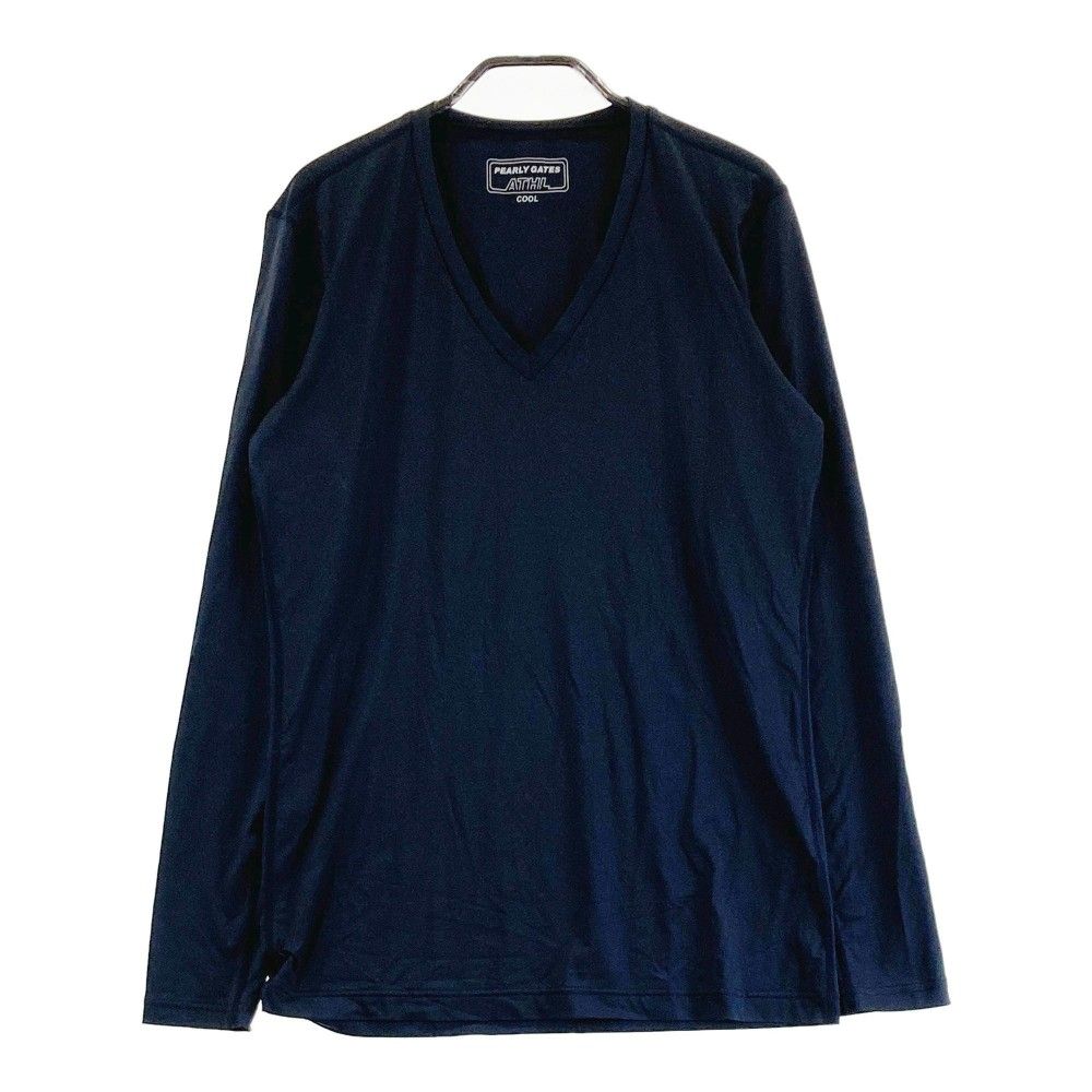 サイズ：5 PEARLY GATES パーリーゲイツ  長袖インナーTシャツ  ネイビー系 [240101464238] ゴルフウェア メンズ ストスト サイズ：5 PEARLY GATES パーリーゲイツ 長袖インナーTシャツ