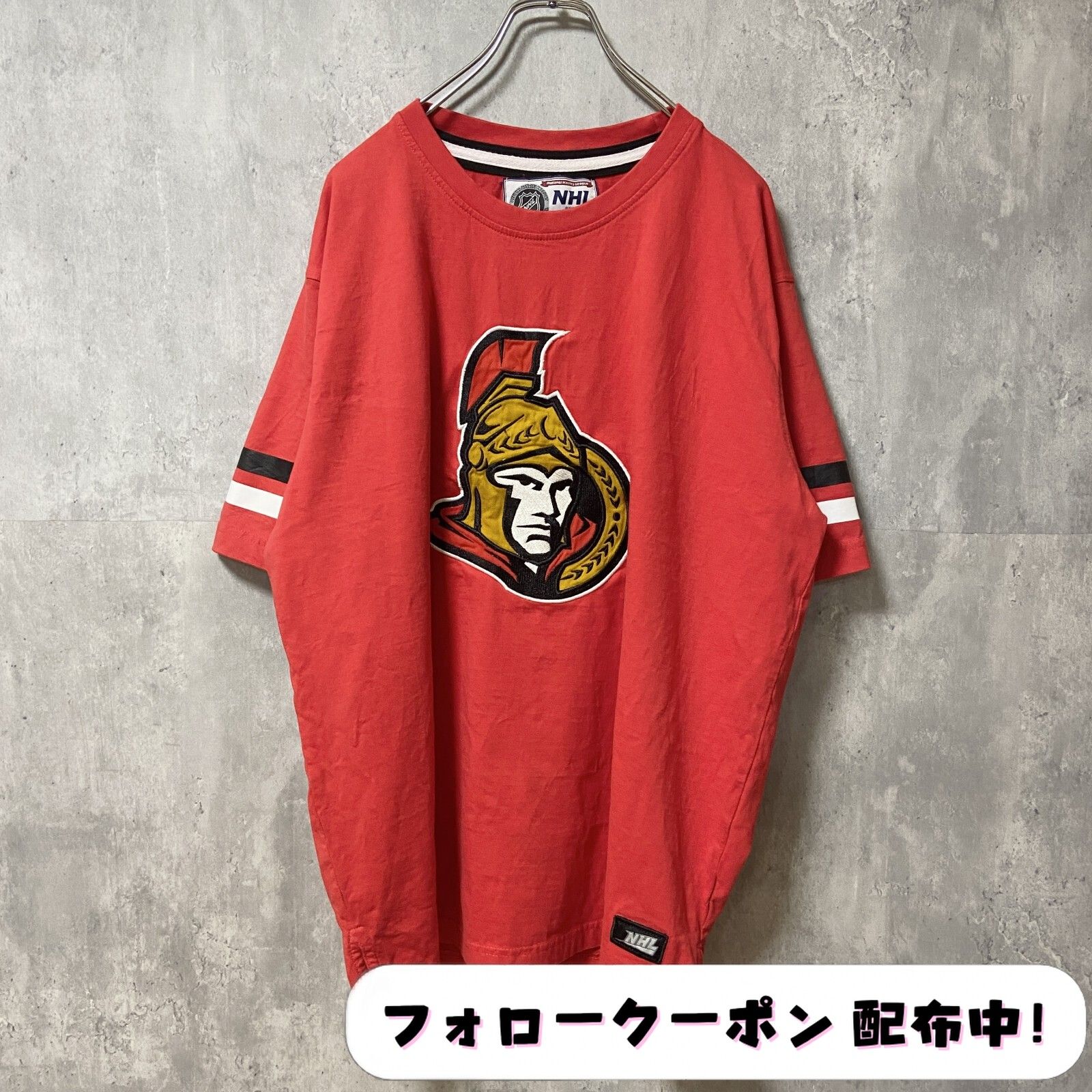 古着 used NHL オタワセネターズ アイスホッケー 半袖オフィシャル刺繍Tシャツ 赤 スポーツ ストリート クルーネック - メルカリ