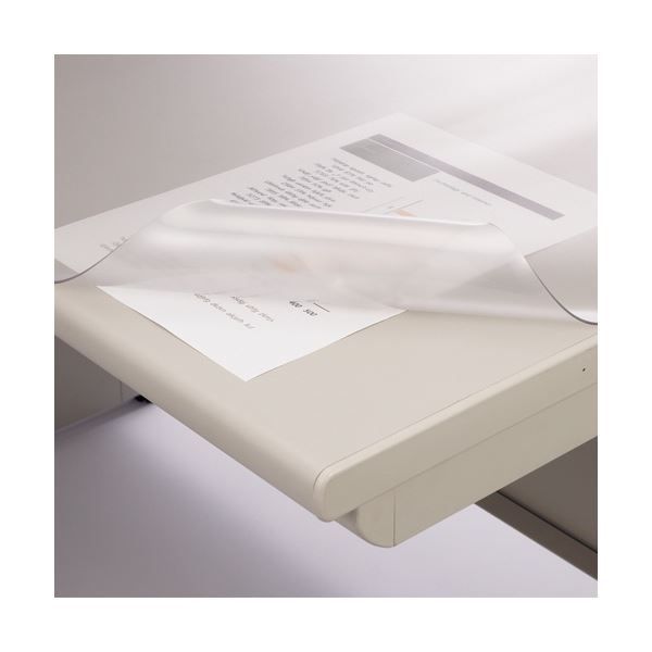 ライオン事務器 デスクマット 再生塩ビ製ノング 仕上 シングル 約1090×590×1.5mm No.116-SRM 1セット 10枚