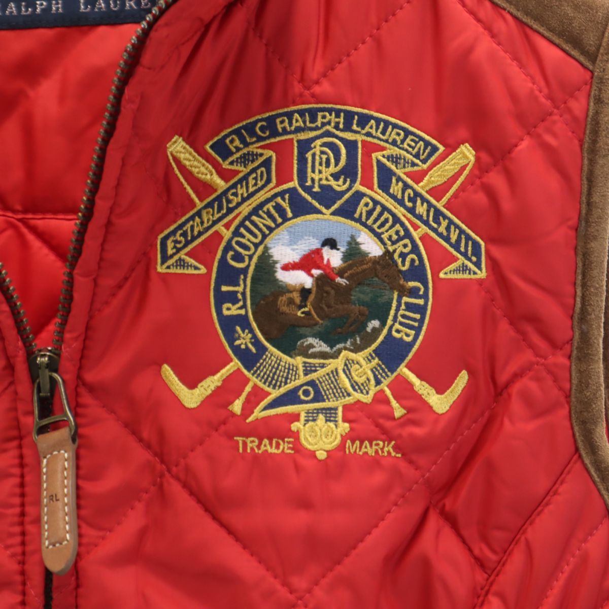 ラルフローレン 未使用 キルティング ベスト 7 レッド系 RALPH LAUREN