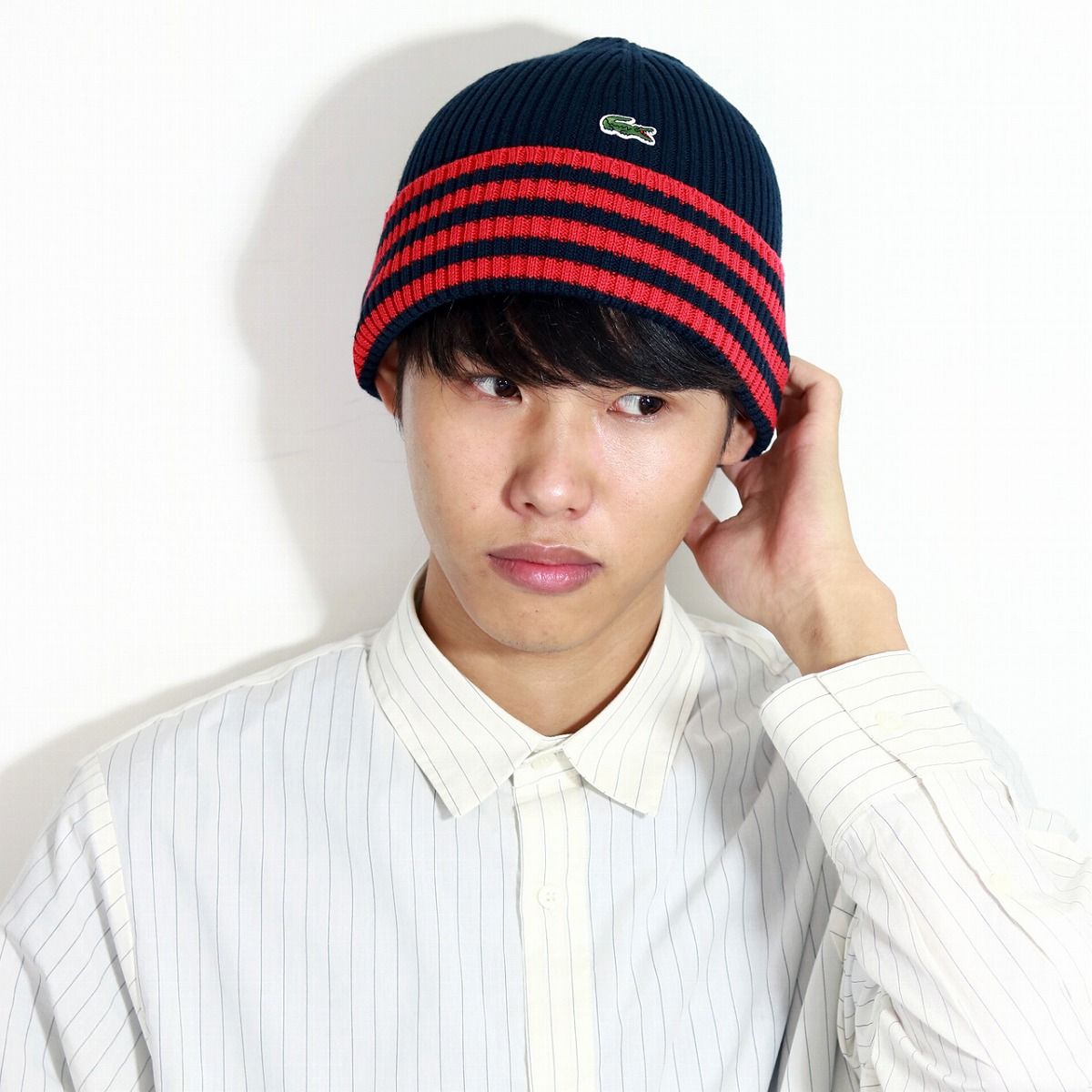 guruguru OVALL 青いニット帽 渦巻き模様 guruguru OVALL 青い