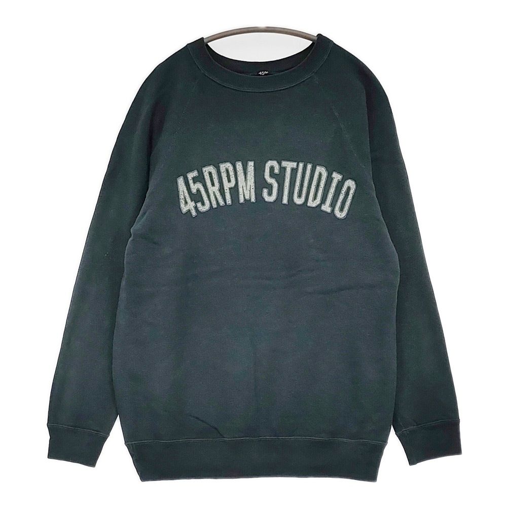 45R|45rpm ロゴプリント裏毛の908スウェット 定価26400円 スウェット グリーン レディース フォーティーファイブアールピーエム 5-0930T♪